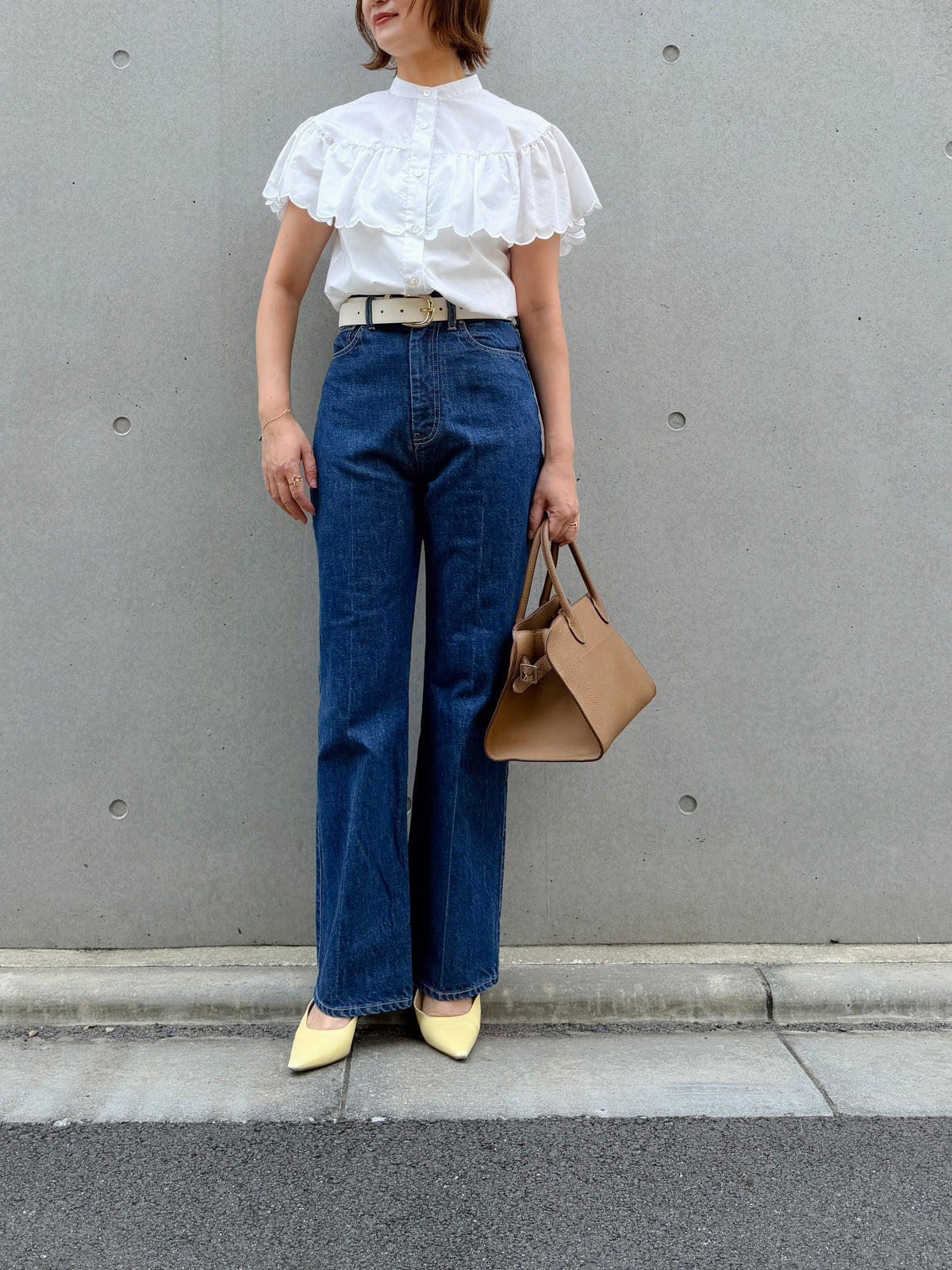 Scallop Sleeve Blouse