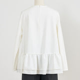 ぬくぬくヘムダブルフレアブラウス