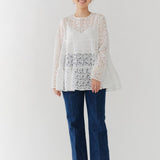 フロッキーレースティアードブラウス