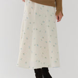 フクレ刺繍フレアスカート