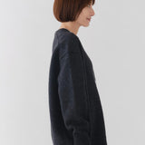 圧縮ニットレイヤードカーディガン