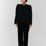 コットンベルベットワイドパンツ