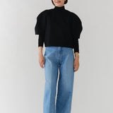 バックツイストウールトップス