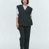 ハンサムVネックリボンジレ