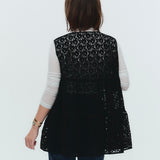 フロッキーレースティアードジレ