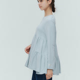 ベーシック裏毛ティアードカットソー