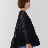 フロッキーレースティアードブラウス