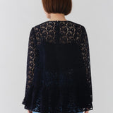 フロッキーレースティアードブラウス