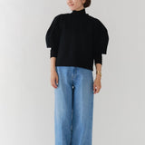 バックツイストウールトップス