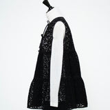 フロッキーレースティアードジレ