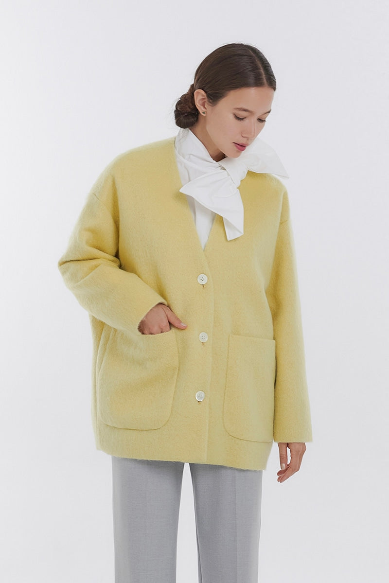 ウールモヘアシャギージャケット