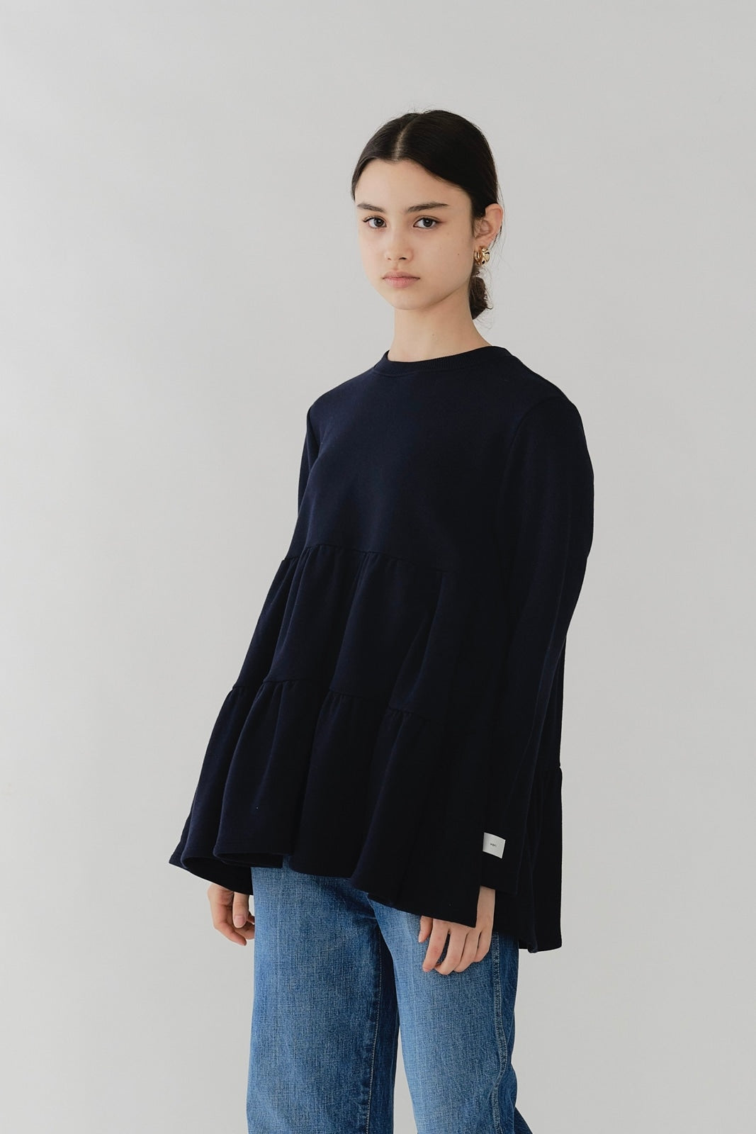 ベーシック裏毛ティアードカットソー