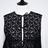 フロッキーレースティアードジレ