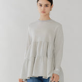 ベーシック裏毛ティアードカットソー