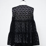 フロッキーレースティアードジレ