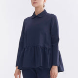 ラウンドカラードレスブラウス