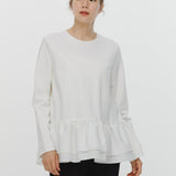 ぬくぬくヘムダブルフレアブラウス