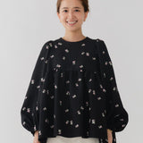 フクレ刺繍ギャザーブラウス