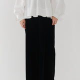 コットンベルベットワイドパンツ