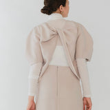 バックツイストウールトップス