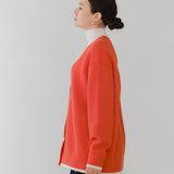 圧縮ニットレイヤードカーディガン