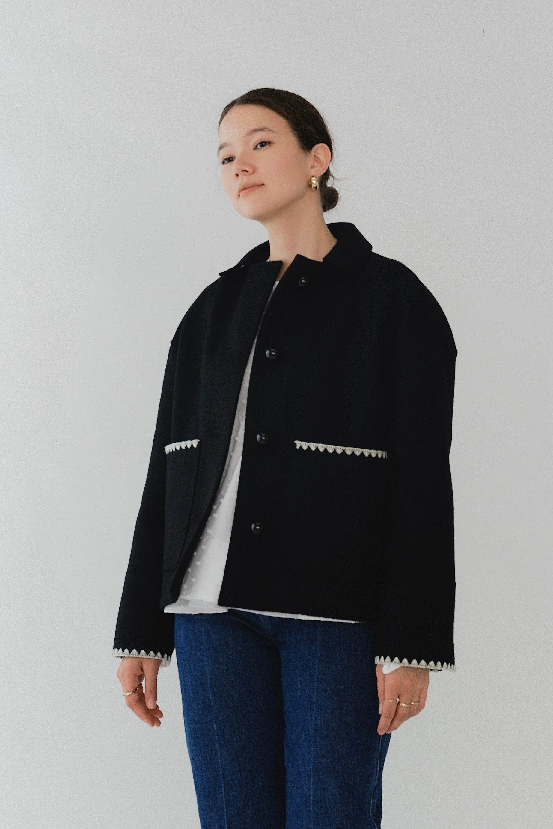 ハマグリウールショートコート