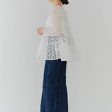 フロッキーレースティアードブラウス