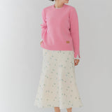 フクレ刺繍フレアスカート