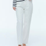 Audreyテーパードホワイトデニム