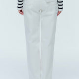 Audreyテーパードホワイトデニム