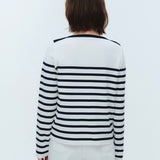 マリンボーダーボートネックニット