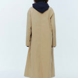 フーデッドシングルロングコート