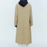 フーデッドシングルロングコート