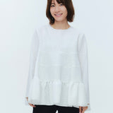 フラワージャガードティアードブラウス