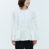 フラワージャガードティアードブラウス