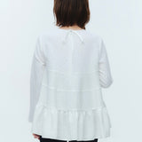 フラワージャガードティアードブラウス