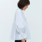 スカラップトリムブラウス