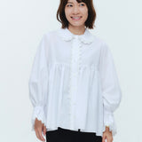 スカラップトリムブラウス