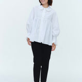 スカラップトリムブラウス