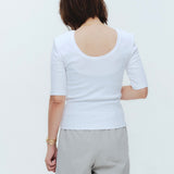 肩パット付きハーフスリーブTee