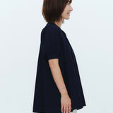 Aラインパフスリーブニット