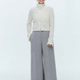 シャーリングフラワーカーディガン