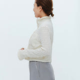 シャーリングフラワーカーディガン