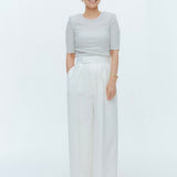 肩パット付きラメハーフスリーブTee