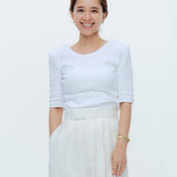 肩パット付きハーフスリーブTee