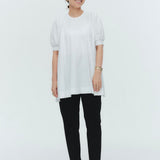 Aラインパフスリーブニット