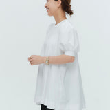 Aラインパフスリーブニット