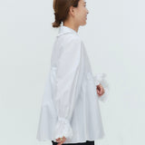 スカラップトリムブラウス