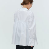 スカラップトリムブラウス