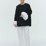 Audreyテーパードホワイトデニム